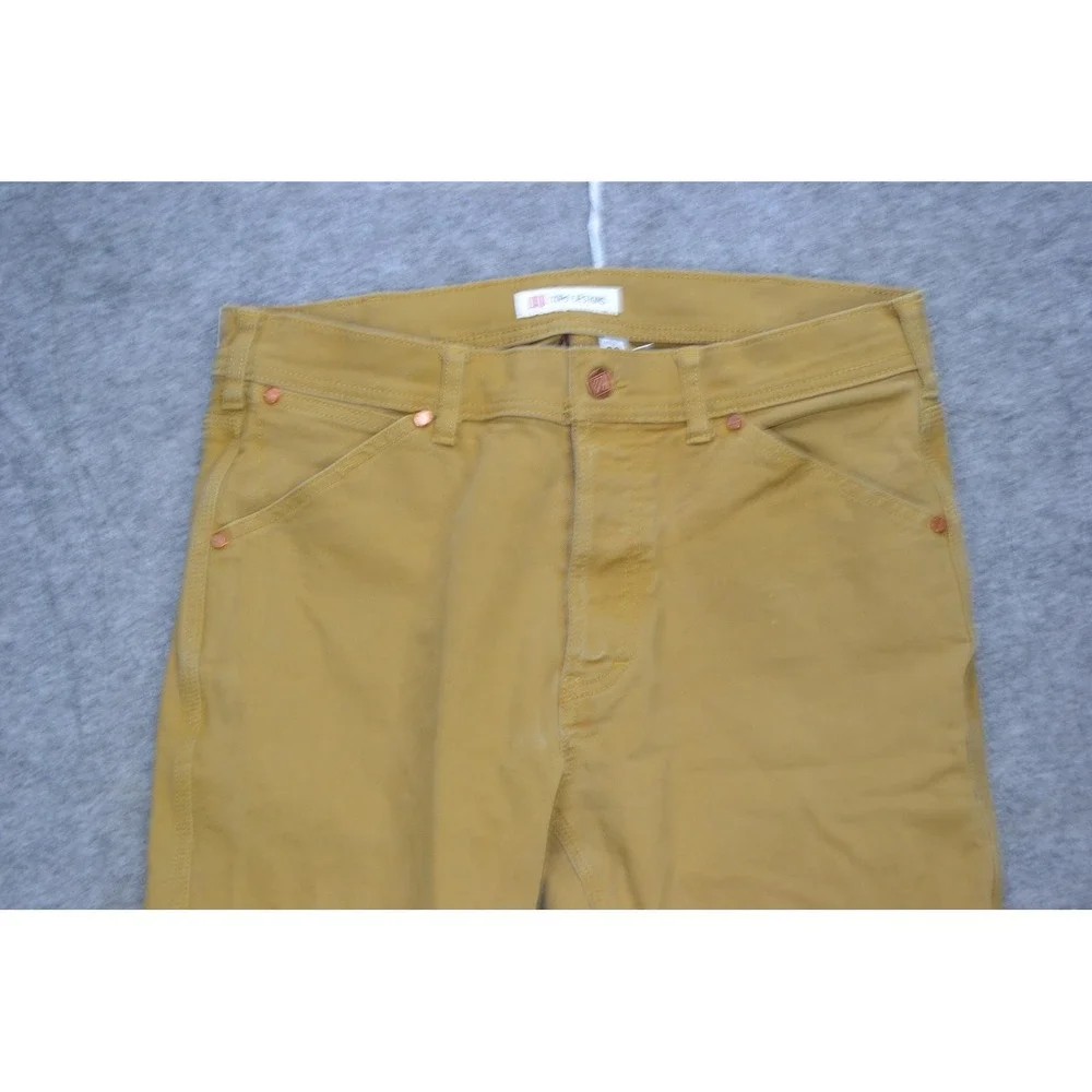 Topo Designs Jeans Mens 32x31 Brown‎ Organic Stretch Denim Slim Tapered Pants